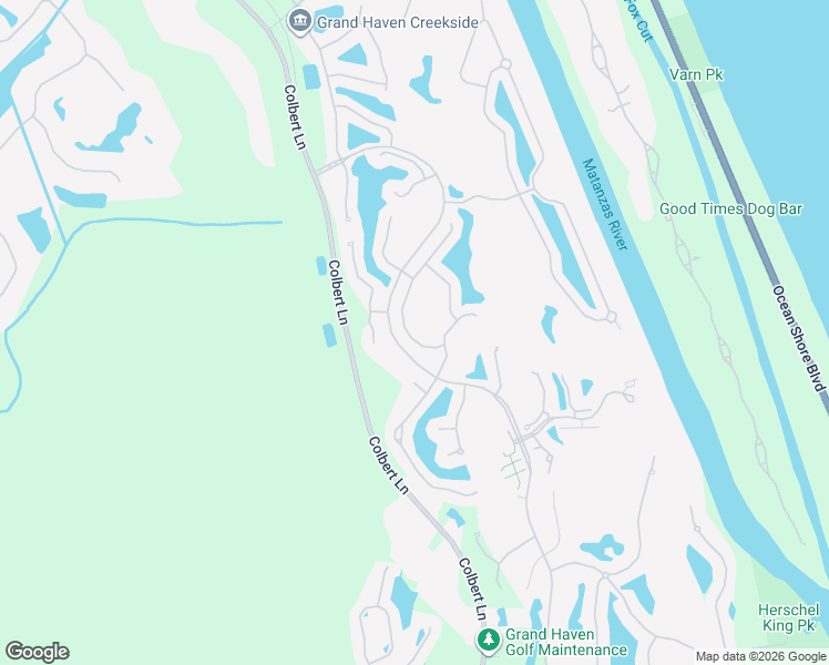 map of restaurants, bars, coffee shops, grocery stores, and more near 10 Saint Andrews Court in Palm Coast