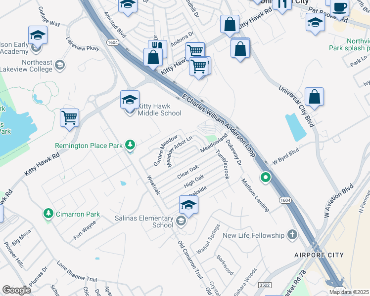 map of restaurants, bars, coffee shops, grocery stores, and more near 644 Fern Meadow Dr in Universal City