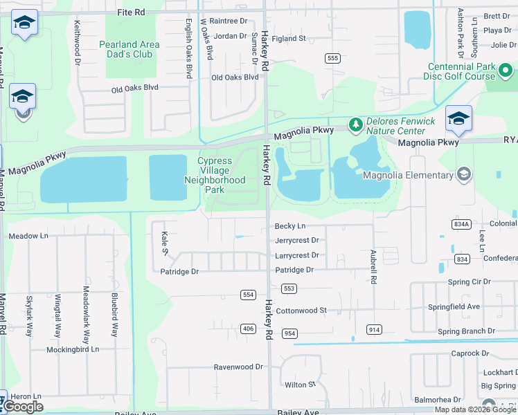map of restaurants, bars, coffee shops, grocery stores, and more near 6103 Patton Lane in Pearland