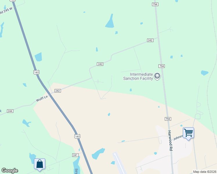 map of restaurants, bars, coffee shops, grocery stores, and more near 403 County Road 242 in Gonzales