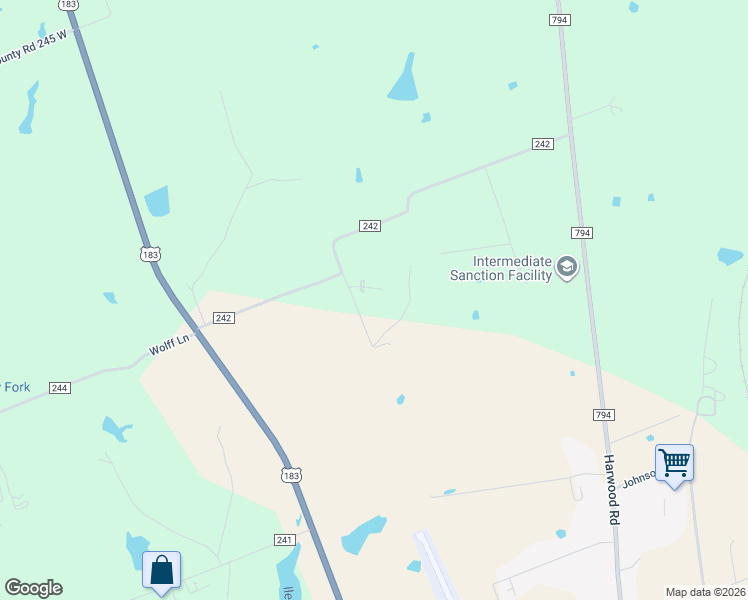 map of restaurants, bars, coffee shops, grocery stores, and more near 403 County Road 242 in Gonzales