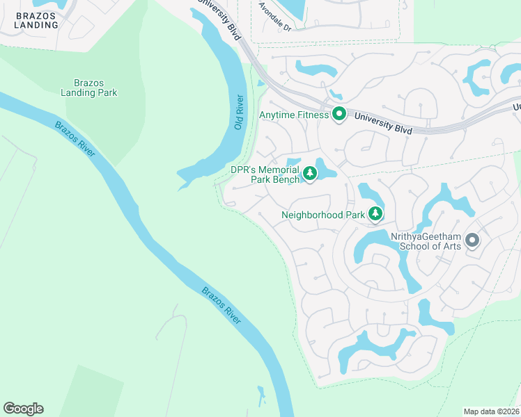 map of restaurants, bars, coffee shops, grocery stores, and more near 5307 Clouds Creek Lane in Sugar Land