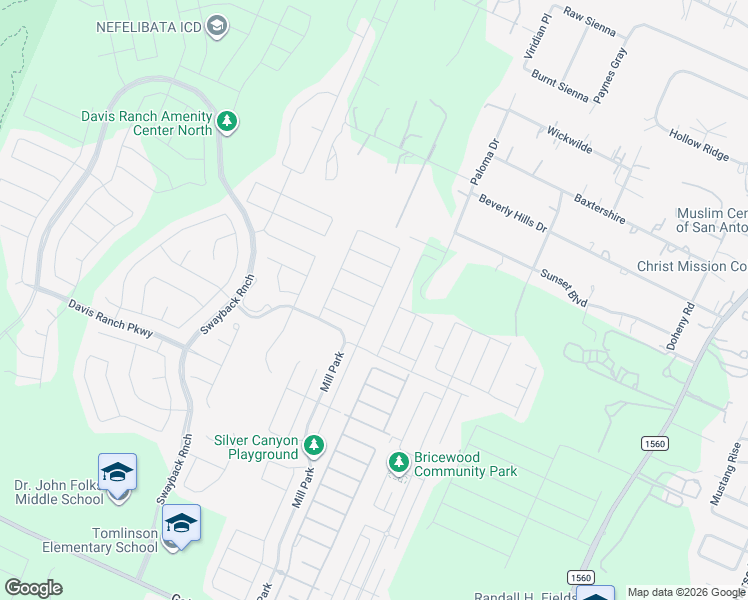 map of restaurants, bars, coffee shops, grocery stores, and more near 11804 Silver Chase in San Antonio