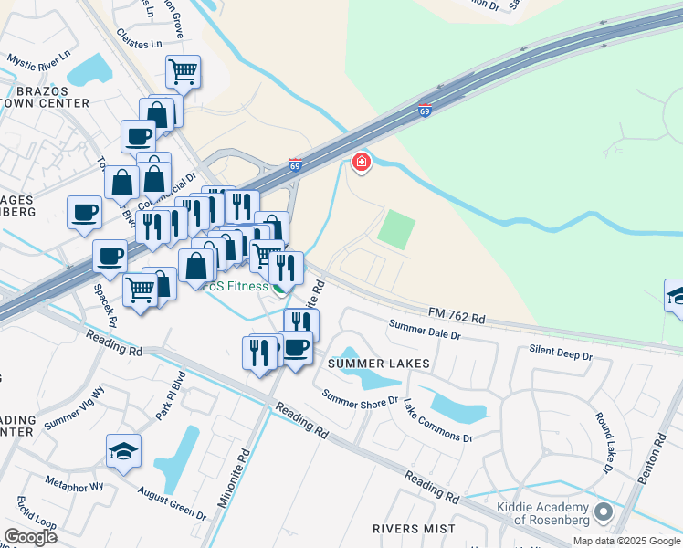 map of restaurants, bars, coffee shops, grocery stores, and more near 3232 Manford Boulevard in Richmond