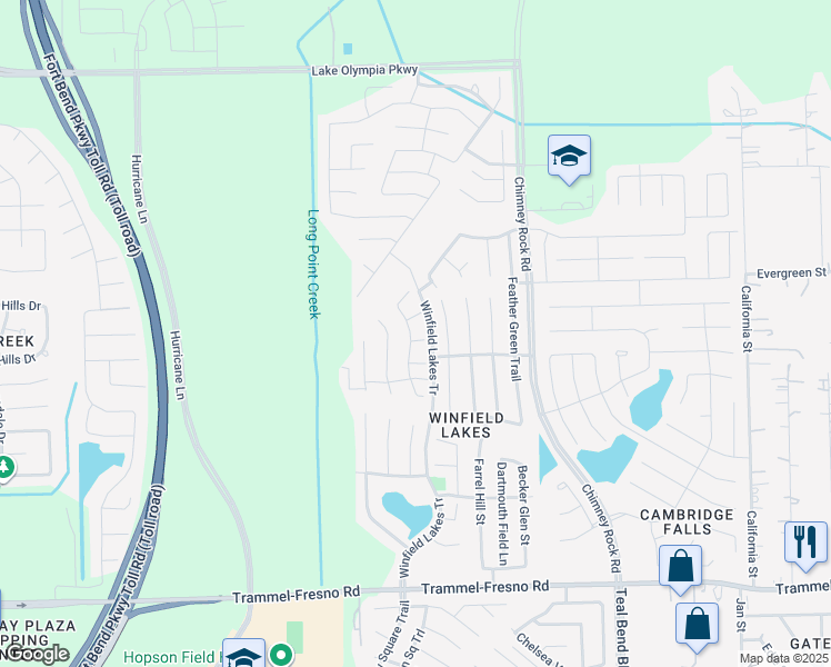 map of restaurants, bars, coffee shops, grocery stores, and more near 2510 Tulip Pond Court in Fresno