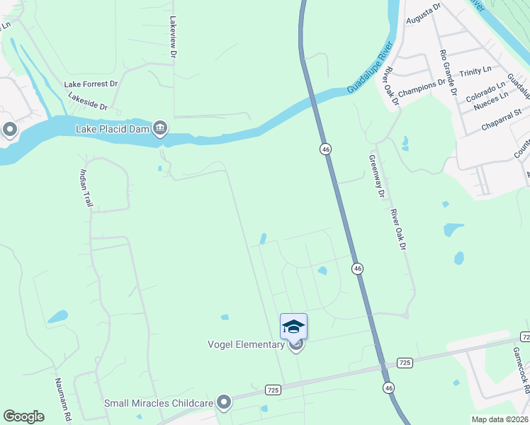 map of restaurants, bars, coffee shops, grocery stores, and more near 281 Starburst Trail in Seguin