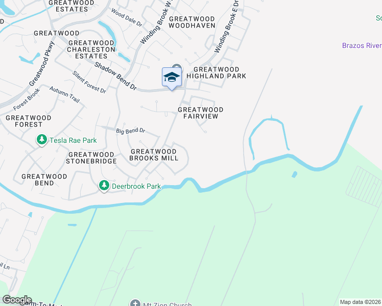 map of restaurants, bars, coffee shops, grocery stores, and more near 1626 Brookstone Lane in Sugar Land