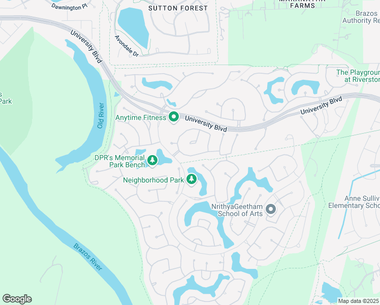map of restaurants, bars, coffee shops, grocery stores, and more near 5127 Jackson Ponds Court in Sugar Land