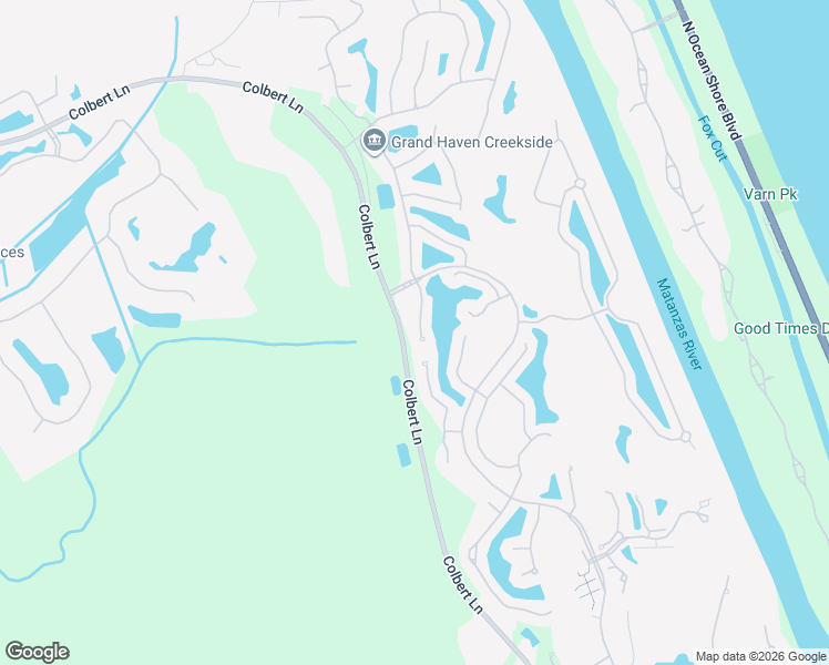 map of restaurants, bars, coffee shops, grocery stores, and more near 10 Sandpiper Court in Palm Coast