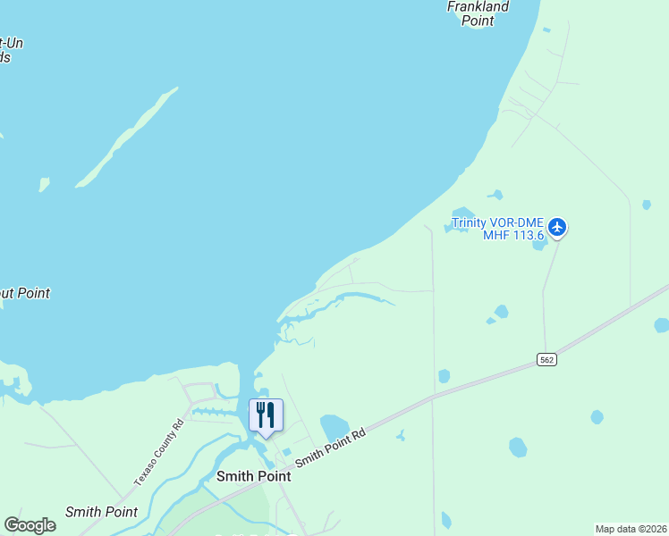 map of restaurants, bars, coffee shops, grocery stores, and more near 221 Captains Road in Anahuac