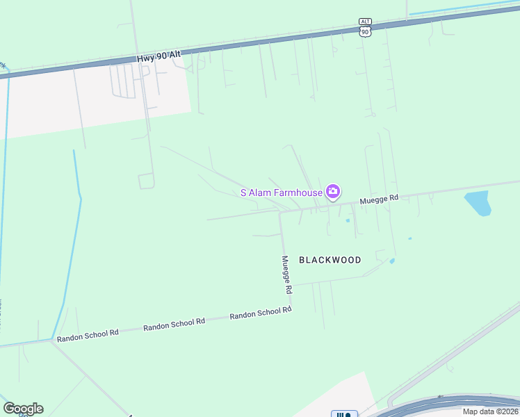 map of restaurants, bars, coffee shops, grocery stores, and more near 3050 Muegge Road in Rosenberg