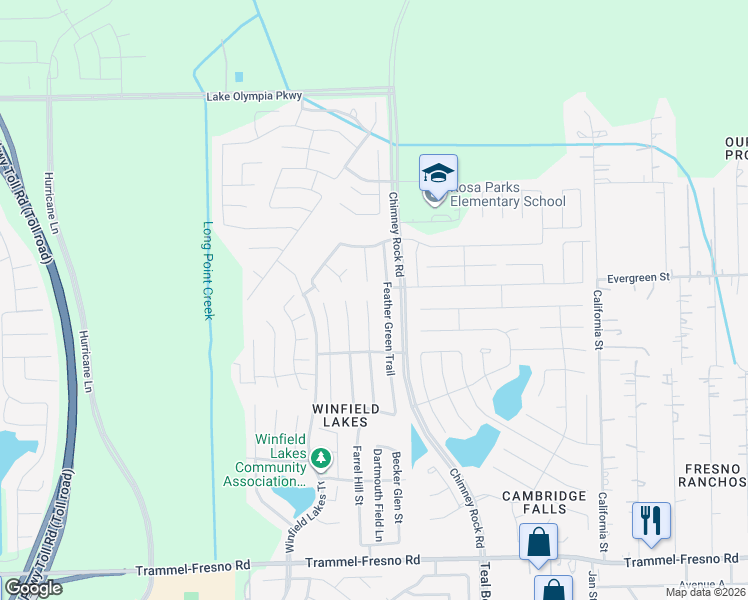map of restaurants, bars, coffee shops, grocery stores, and more near 2703 Edgewick Elm Street in Fresno