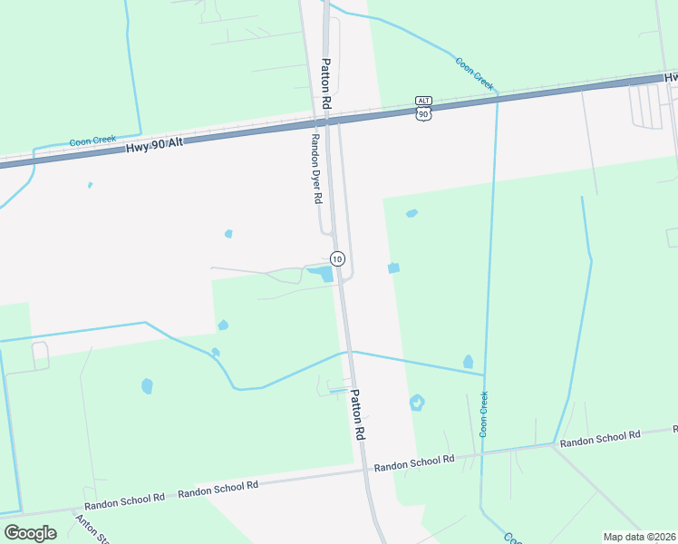 map of restaurants, bars, coffee shops, grocery stores, and more near 1103-6 Patton Road in Rosenberg