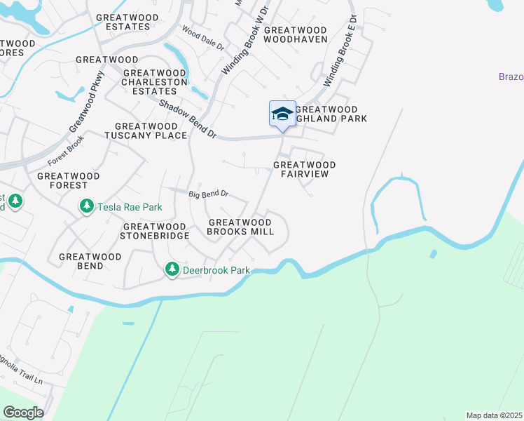map of restaurants, bars, coffee shops, grocery stores, and more near 1523 Stone Canyon Drive in Sugar Land