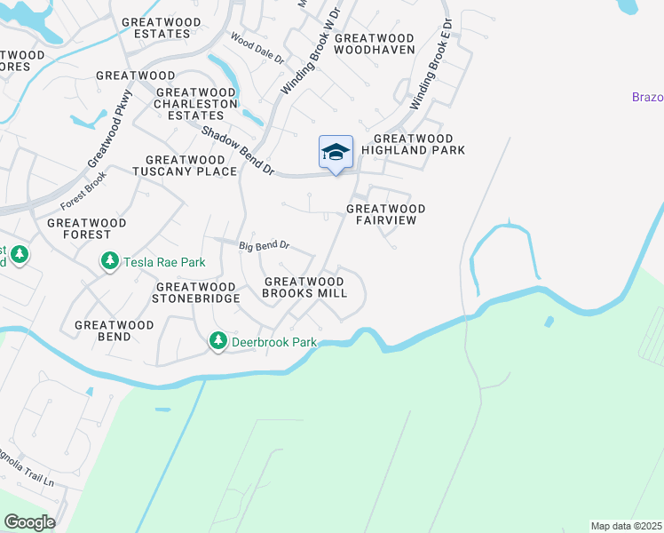 map of restaurants, bars, coffee shops, grocery stores, and more near 1523 Stone Canyon Drive in Sugar Land