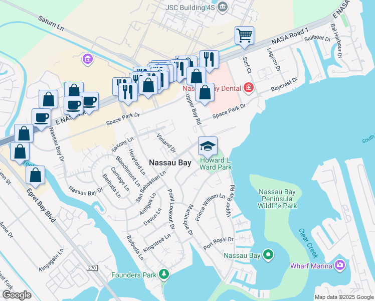 map of restaurants, bars, coffee shops, grocery stores, and more near 2002 San Sebastian Lane in Houston