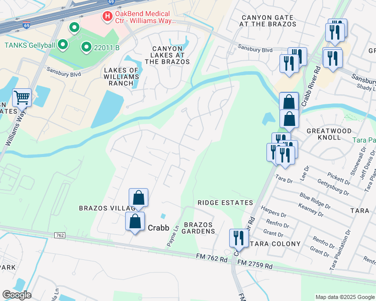 map of restaurants, bars, coffee shops, grocery stores, and more near 5818 Carta Valley Lane in Richmond