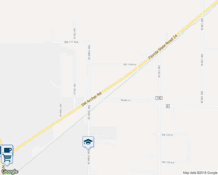 map of restaurants, bars, coffee shops, grocery stores, and more near 10905 Southwest Archer Road in Archer