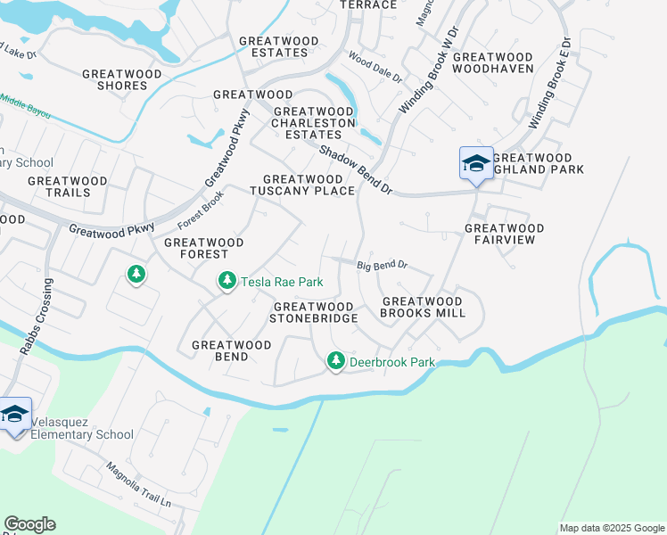 map of restaurants, bars, coffee shops, grocery stores, and more near 1431 Hidden Terrace Drive in Sugar Land
