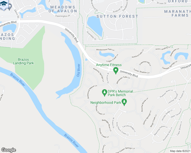 map of restaurants, bars, coffee shops, grocery stores, and more near Ava Meadows Lane in Sugar Land