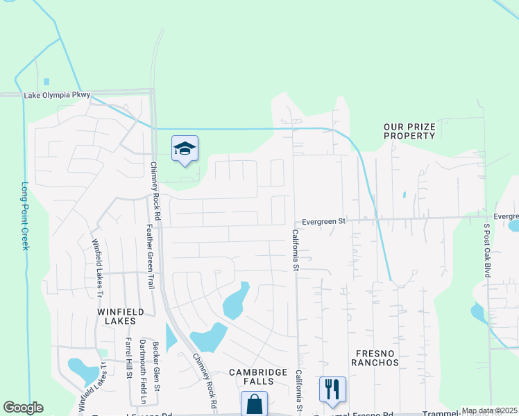 map of restaurants, bars, coffee shops, grocery stores, and more near 1902 Vermillion View Street in Fresno