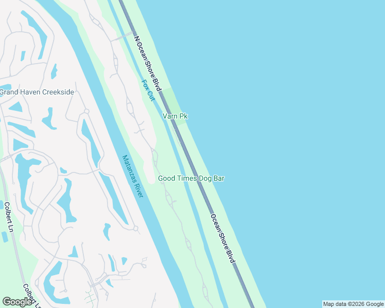 map of restaurants, bars, coffee shops, grocery stores, and more near 3522 North Oceanshore Boulevard in Palm Coast