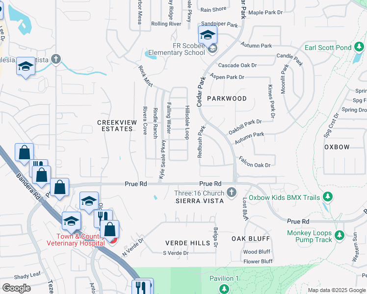 map of restaurants, bars, coffee shops, grocery stores, and more near 8007 Rio NIEBLA in San Antonio