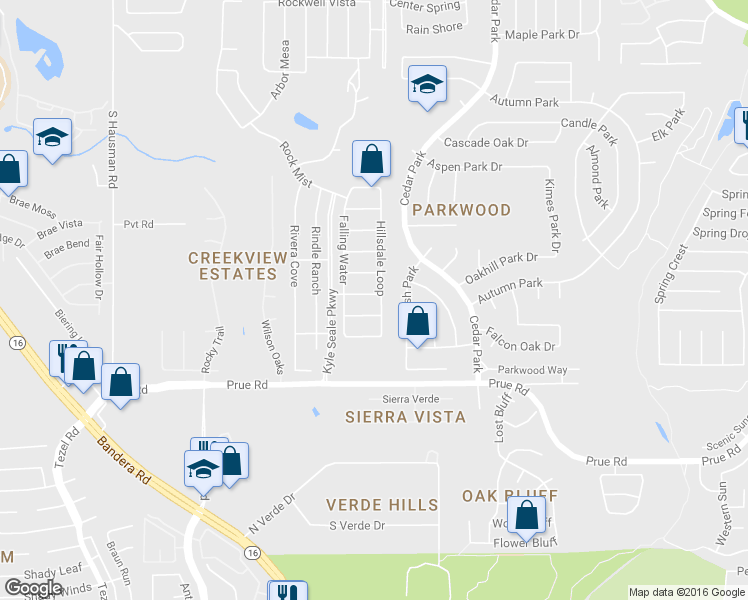 map of restaurants, bars, coffee shops, grocery stores, and more near 8007 Rio NIEBLA in San Antonio