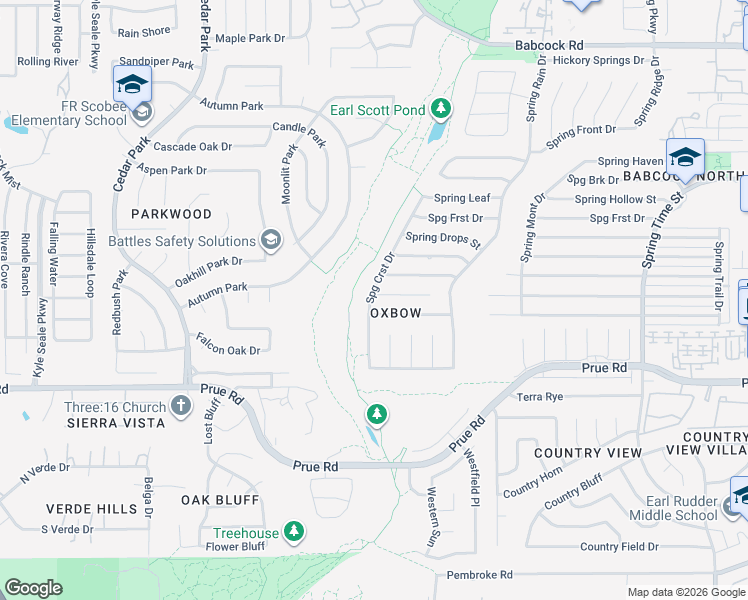 map of restaurants, bars, coffee shops, grocery stores, and more near 11251 Spring Crest in San Antonio