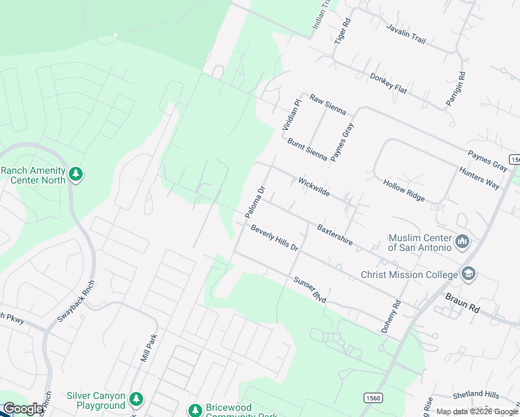 map of restaurants, bars, coffee shops, grocery stores, and more near 11481 Baxtershire in Helotes