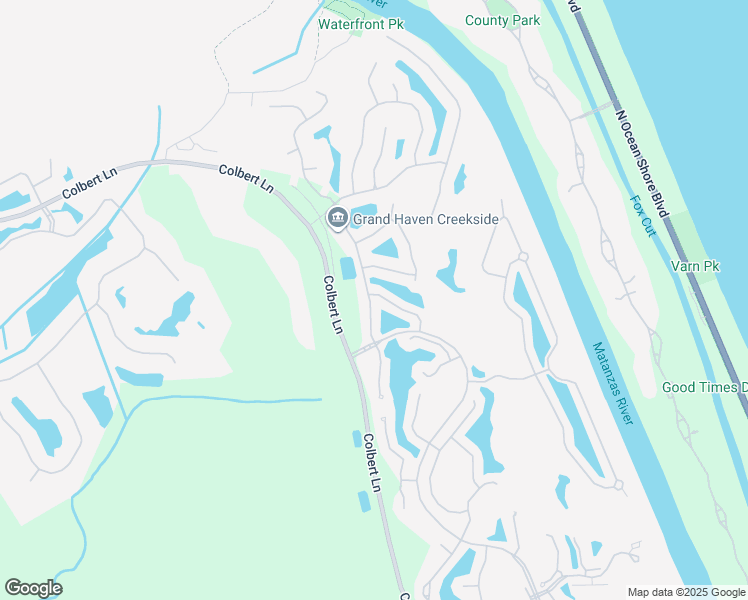 map of restaurants, bars, coffee shops, grocery stores, and more near 2 Sailfish Drive in Palm Coast