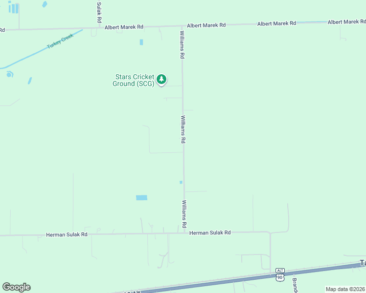 map of restaurants, bars, coffee shops, grocery stores, and more near 787 Williams Road in East Bernard