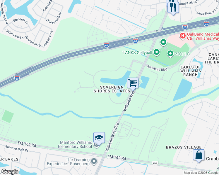 map of restaurants, bars, coffee shops, grocery stores, and more near 27 Sovereign Circle in Richmond