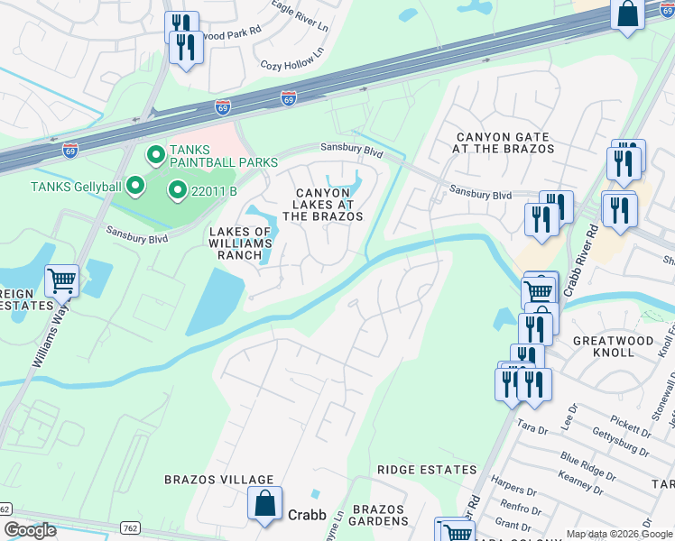 map of restaurants, bars, coffee shops, grocery stores, and more near 1006 Riverchase Drive in Richmond