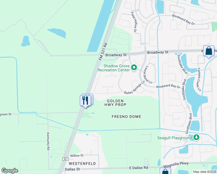 map of restaurants, bars, coffee shops, grocery stores, and more near 14106 Wedgewood Lakes Court in Pearland