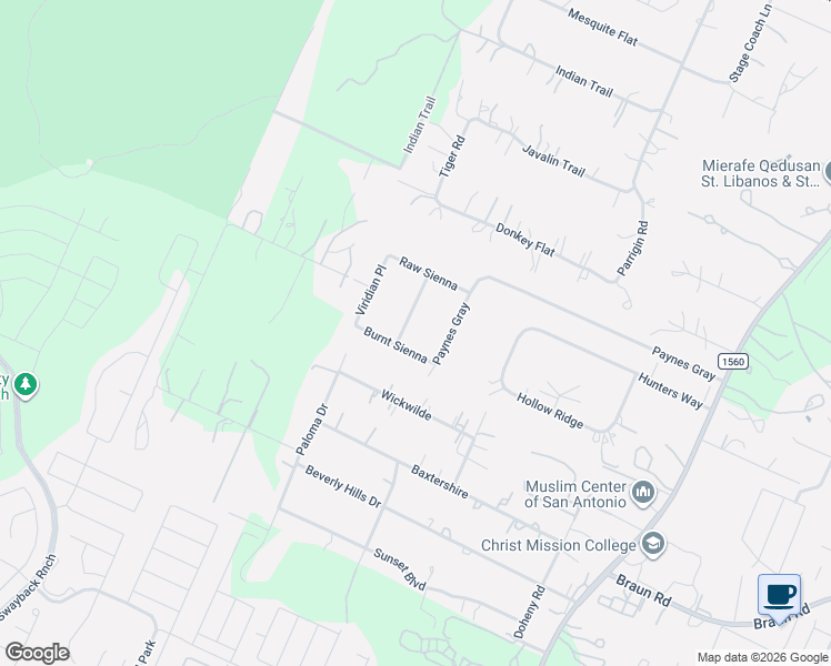 map of restaurants, bars, coffee shops, grocery stores, and more near 11506 Burnt Umber in Helotes