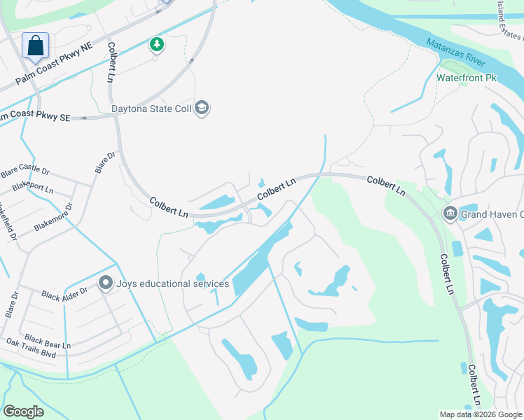 map of restaurants, bars, coffee shops, grocery stores, and more near 159 Willow Oak Way in Palm Coast