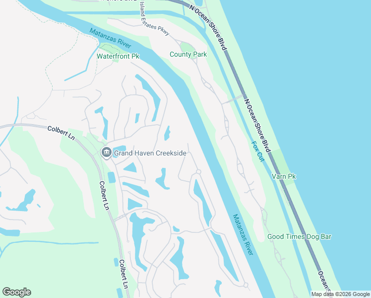 map of restaurants, bars, coffee shops, grocery stores, and more near 9 Front Street in Palm Coast