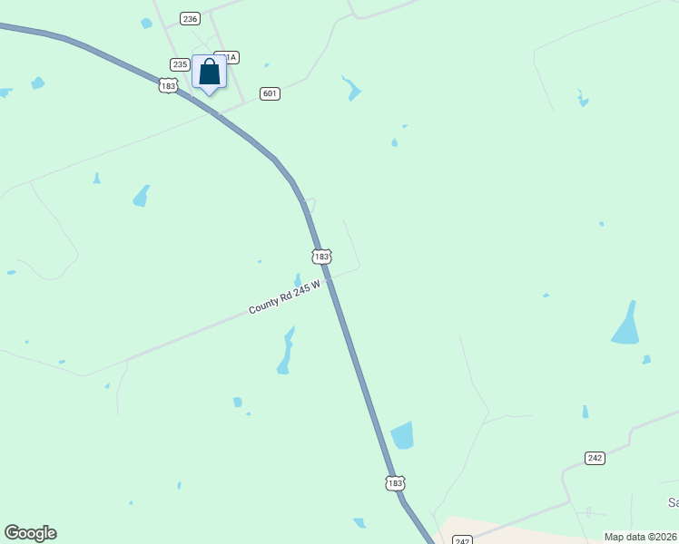 map of restaurants, bars, coffee shops, grocery stores, and more near 185 County Road 245 East in Gonzales