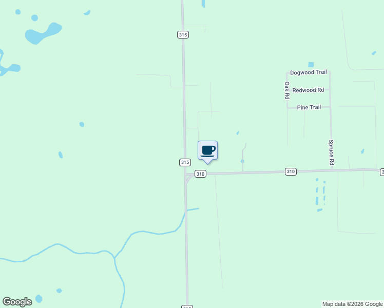 map of restaurants, bars, coffee shops, grocery stores, and more near 104 Nutmeg Trail in Interlachen