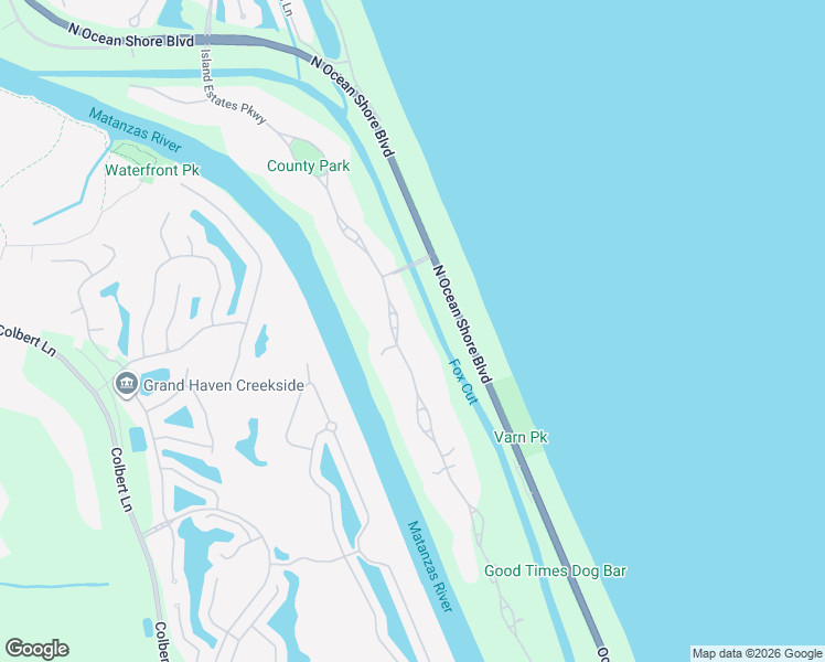 map of restaurants, bars, coffee shops, grocery stores, and more near 71 Island Estates Parkway in Palm Coast