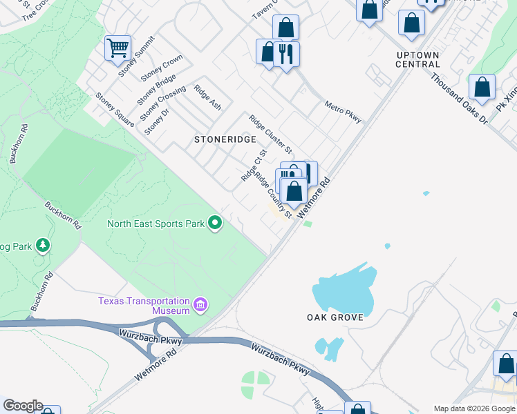 map of restaurants, bars, coffee shops, grocery stores, and more near 3818 Maverick Creek in San Antonio