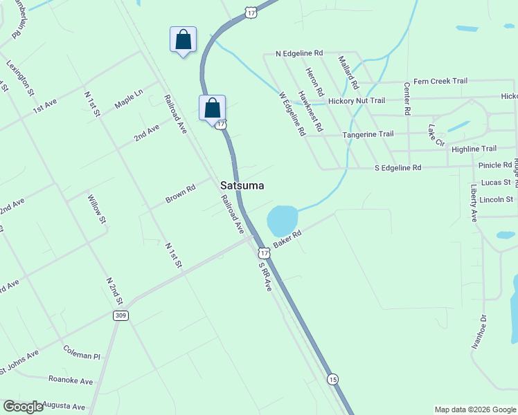 map of restaurants, bars, coffee shops, grocery stores, and more near in Satsuma