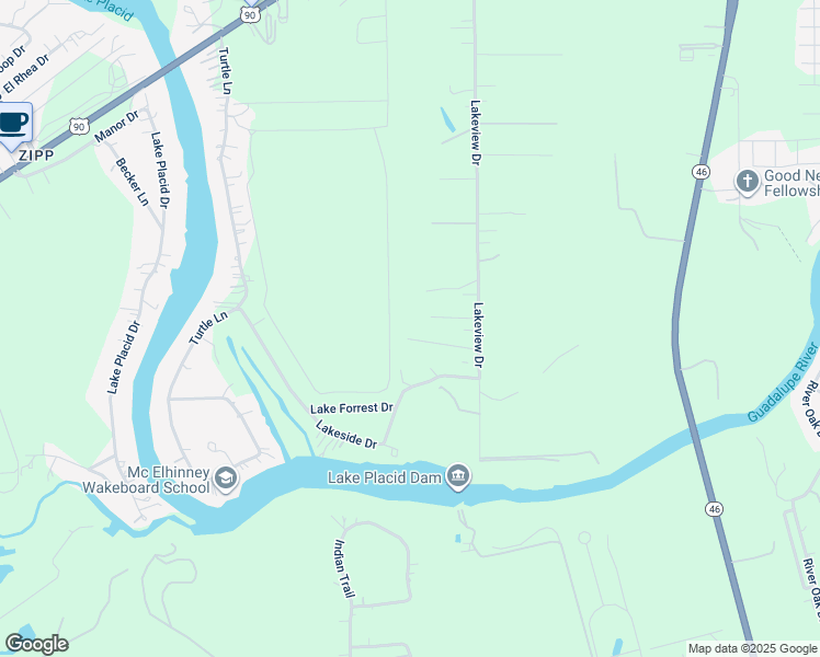 map of restaurants, bars, coffee shops, grocery stores, and more near 860 Lakeview Drive in Seguin