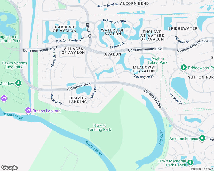 map of restaurants, bars, coffee shops, grocery stores, and more near 5711 Silver Bay Court in Sugar Land
