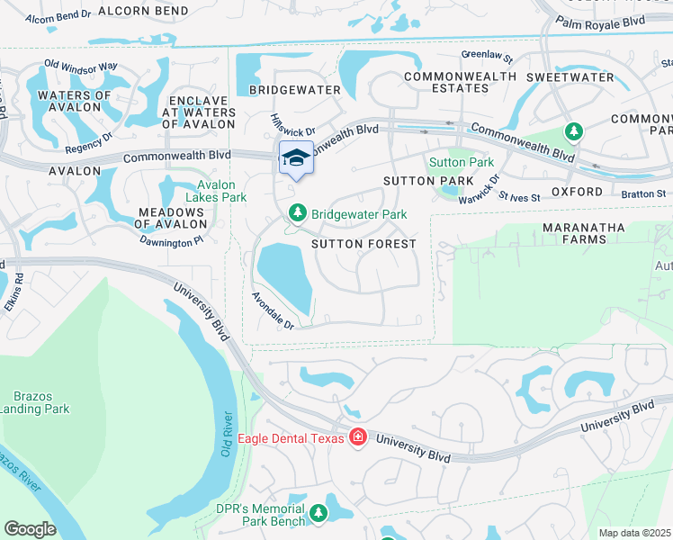 map of restaurants, bars, coffee shops, grocery stores, and more near 4718 Dunleigh Court in Sugar Land