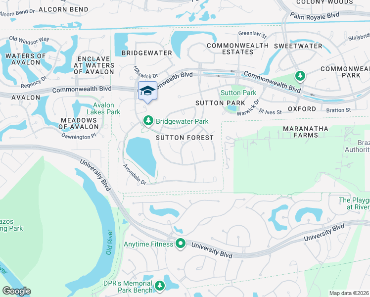 map of restaurants, bars, coffee shops, grocery stores, and more near 4727 Dunleigh Court in Sugar Land
