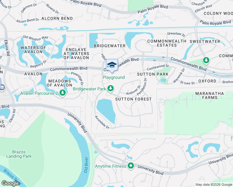 map of restaurants, bars, coffee shops, grocery stores, and more near 4830 Cambridge Street in Sugar Land