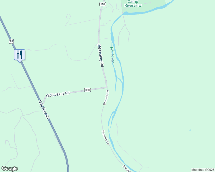 map of restaurants, bars, coffee shops, grocery stores, and more near 666 County Road 350 in Concan