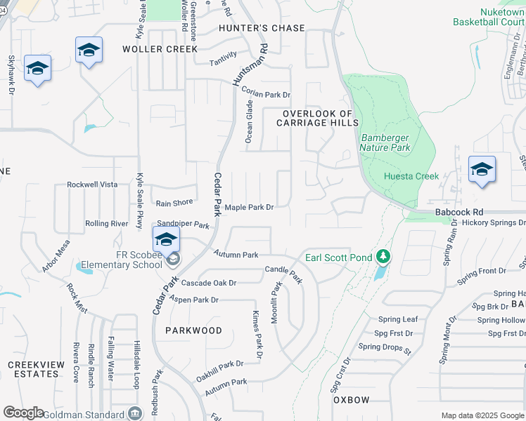 map of restaurants, bars, coffee shops, grocery stores, and more near 12803 Hunting Arrow in San Antonio